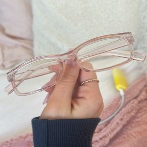 super cute pink reading glasses (brand new)